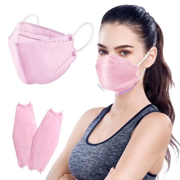 UNISEX KF94 Mask, Disposable Face Masks for Adults, Pink Face Masks 50 PCS - Picture 1 of 4